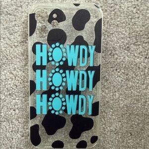 SHEIN Howdy Design Phone Case - Black and Blue
